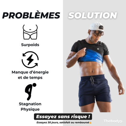 T-Shirt de Sudation | Brûlez 3X Plus de Calories